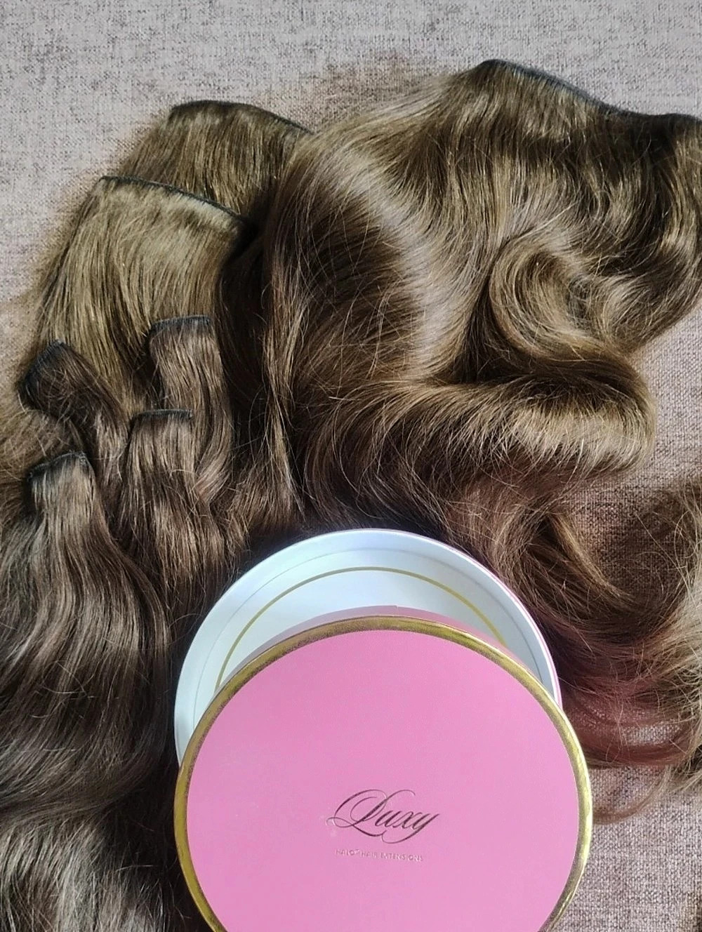 Luxy Hair Halo Hair Extensions Brown Chestnut Brown 20 Inch